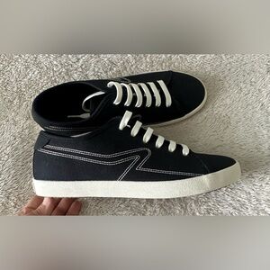 RAG & BONE Black Canvas Court Sneaker size 39